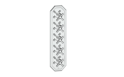Vogt Carinthia 3/4" High-Flow Thermostatic Valve Trim with 4 Stops in Polished Chrome with Cross Handle – TM.C3.450.CC