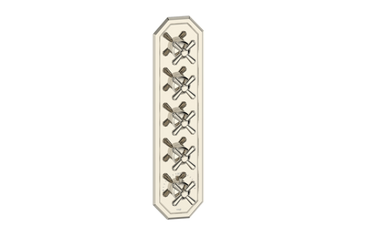 Vogt Carinthia 3/4" High-Flow Thermostatic Valve Trim with 4 Stops in Polished Nickel with Cross Handle – TM.C3.450.PN