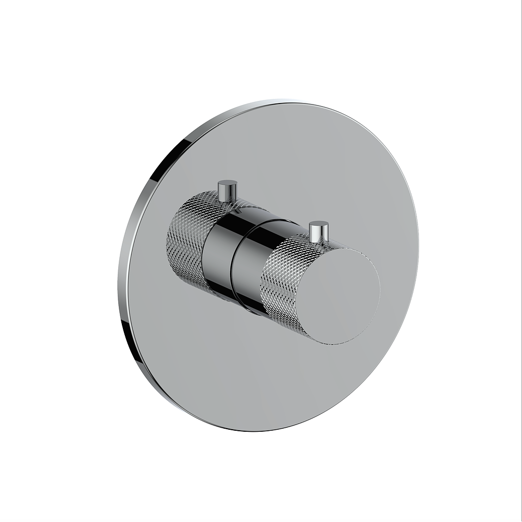 Vogt Drava Trim for 3/4" Thermostatic Valve in Brushed Gold / Matte Black - TM.DA.140.BGB