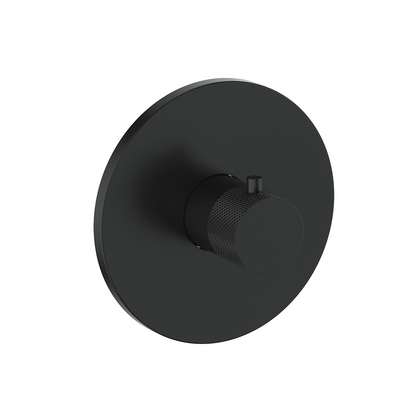 Vogt Drava Trim for 3/4" Thermostatic Valve in Matte Black - TM.DA.140.MB