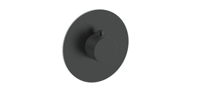 Vogt Drava Trim for 3/4" High-Flow Thermostatic Valve in Matte Black - TM.DA.150.MB