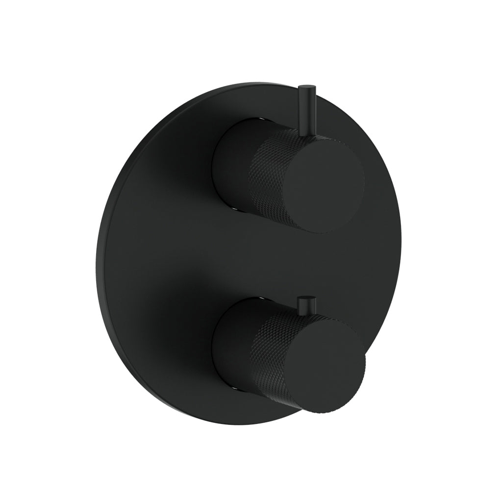 Vogt Drava Trim for 2-Way Thermostatic Valve in Matte Black - TM.DA.220.MB