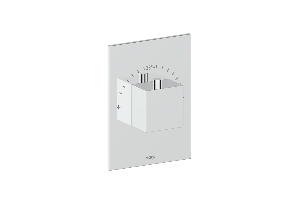 Vogt Kapfenberg Trim for 3/4-inch High-Flow Thermostatic Valve TM.KG.150 in Polished Chrome