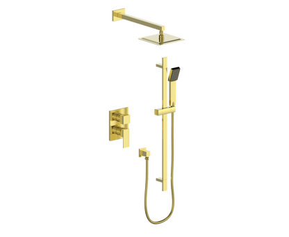 Vogt Kapfenberg 2-Way PB Shower Kit Trim TM.KG.210.210 in Brushed Gold
