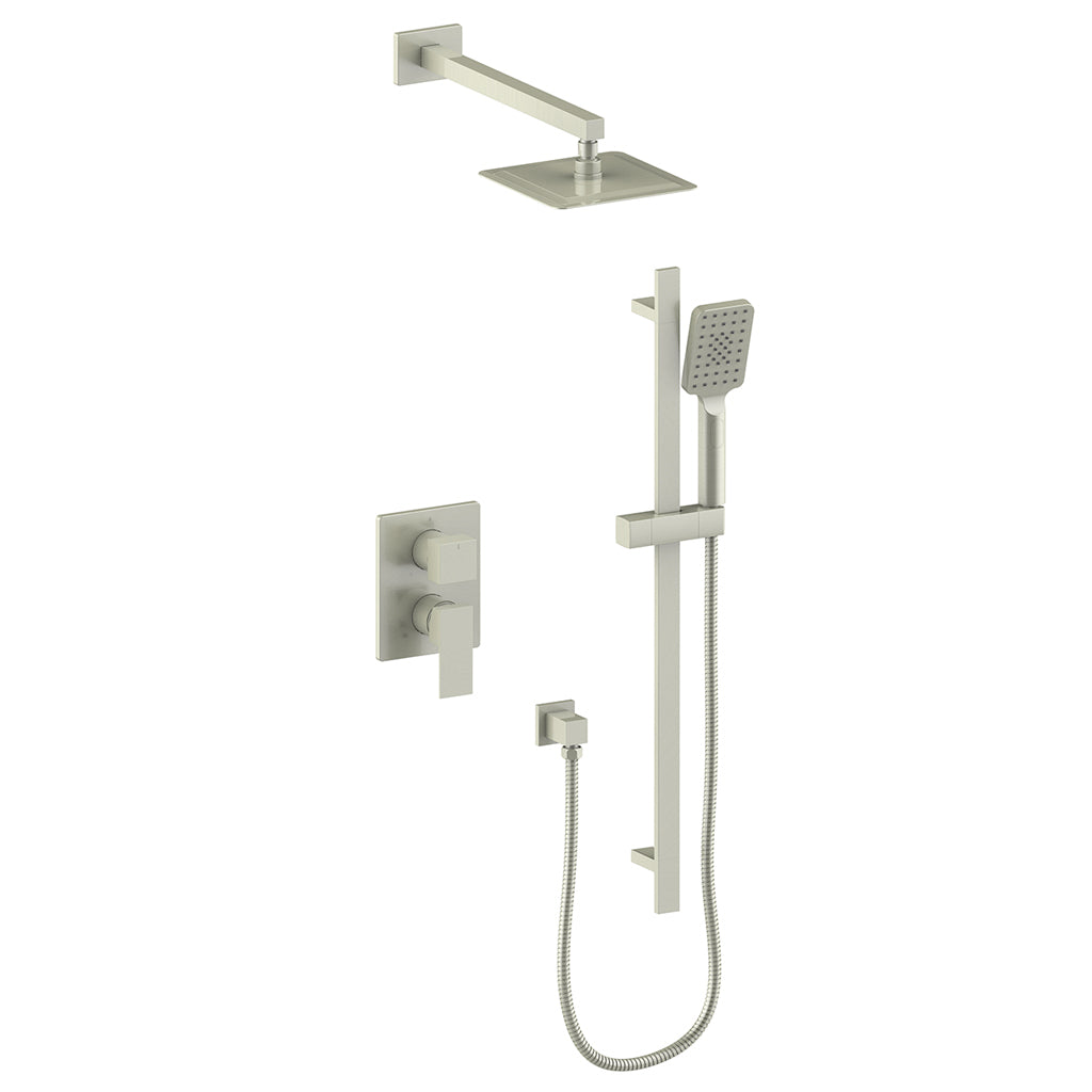 Vogt Kapfenberg 2-Way PB Shower Kit Trim TM.KG.210.210 in Brushed Nickel
