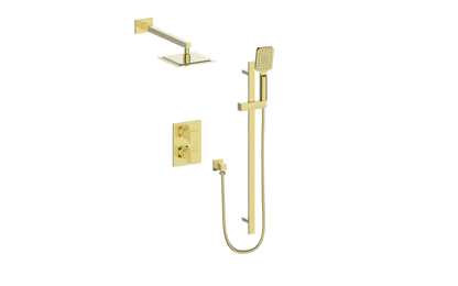 Vogt Kapfenberg 2-Way Thermostatic Shower Kit Trim TM.KG.220.210 in Brushed Gold