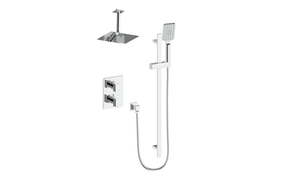 Vogt Kapfenberg 2-Way Thermostatic Shower Kit Trim with 6-inch Ceiling Arm TM.KG.220.216 in Polished Chrome