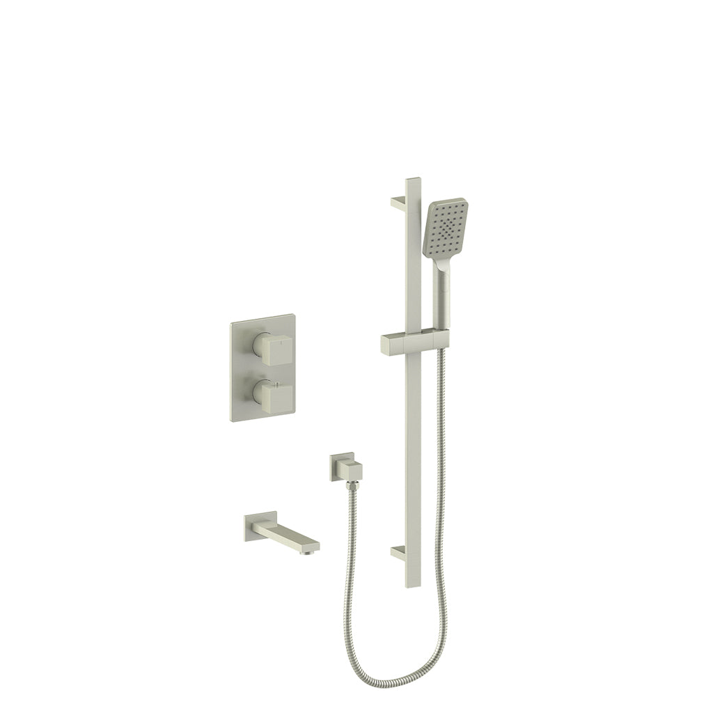 Vogt Kapfenberg 2-Way Thermostatic Shower Kit Trim TM.KG.220.500 in Brushed Nickel