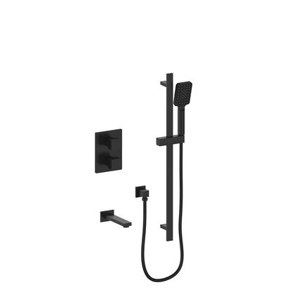 Vogt Kapfenberg 2-Way Thermostatic Shower Kit Trim TM.KG.220.500 in Matte Black