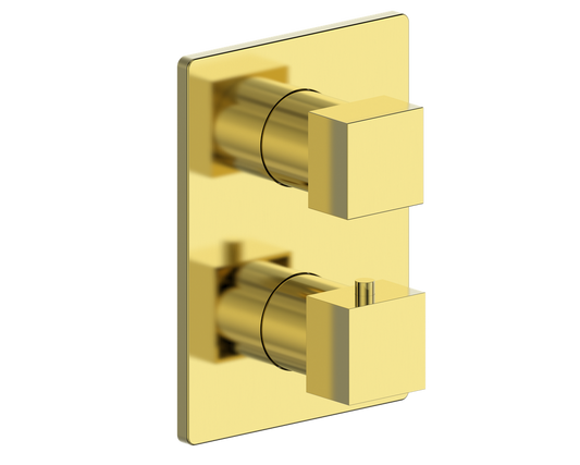 Vogt Kapfenberg Trim for 2-Way Thermostatic Valve TM.KG.220 in Brushed Gold