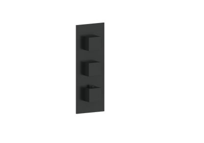 Vogt Kapfenberg Trim for 3/4-inch High-Flow Thermostatic Valve with 2 Volume Controls TM.KG.250 in Matte Black