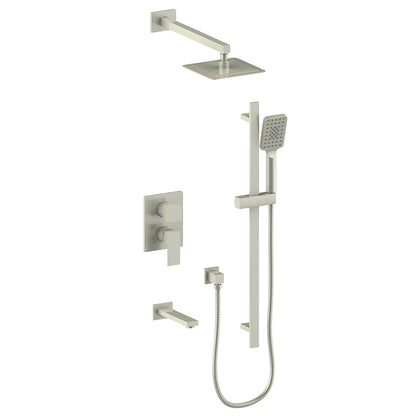 Vogt Kapfenberg 3-Way PB Shower Kit Trim TM.KG.310.310 in Brushed Nickel