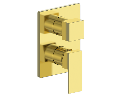 Vogt Kapfenberg Trim for 3-Way Pressure Balance Valve TM.KG.310 in Brushed Gold