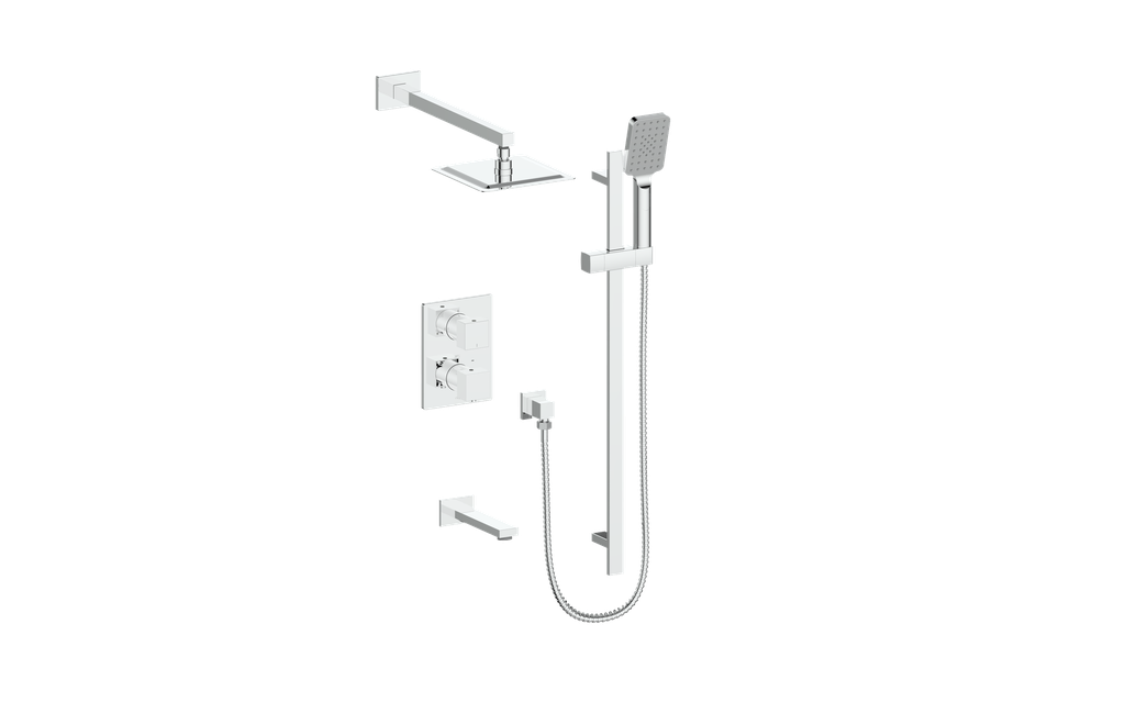 Vogt Kapfenberg 3-Way Thermostatic Shower Kit Trim TM.KG.320.310 in Polished Chrome