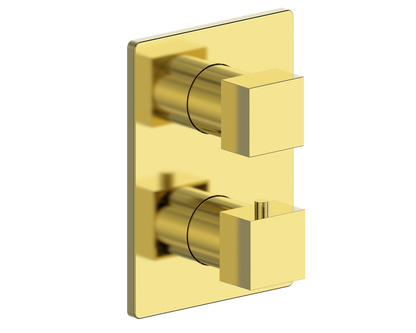 Vogt Kapfenberg Trim for 3-Way Thermostatic Valve TM.KG.320 in Brushed Gold