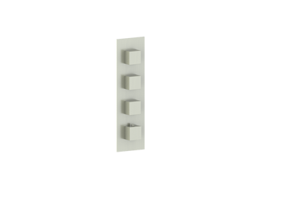 Vogt Kapfenberg Trim for 3/4-inch High-Flow Thermostatic Valve with 3 Volume Controls TM.KG.350 in Brushed Nickel