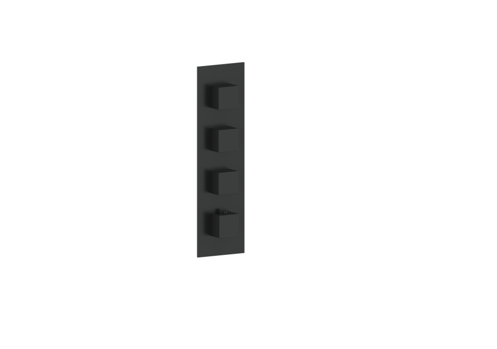 Vogt Kapfenberg Trim for 3/4-inch High-Flow Thermostatic Valve with 3 Volume Controls TM.KG.350 in Matte Black