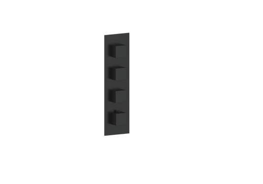 Vogt Kapfenberg Trim for 3/4-inch High-Flow Thermostatic Valve with 3 Volume Controls TM.KG.350 in Matte Black
