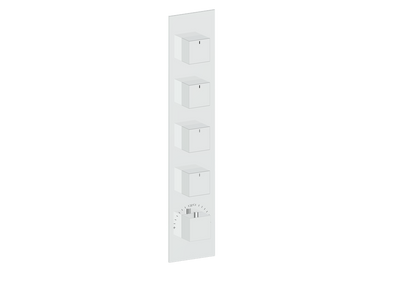 Vogt Kapfenberg Trim for 3/4-inch High-Flow Thermostatic Valve with 4 Volume Controls TM.KG.450 in Polished Chrome