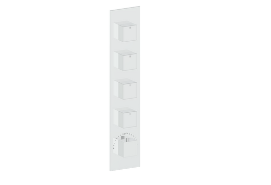 Vogt Kapfenberg Trim for 3/4-inch High-Flow Thermostatic Valve with 4 Volume Controls TM.KG.450 in Polished Chrome