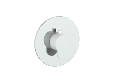 Vogt Lusten Trim for 3/4" High-Flow Thermostatic Valve in Chrome/Glossy White - TM.LN.150