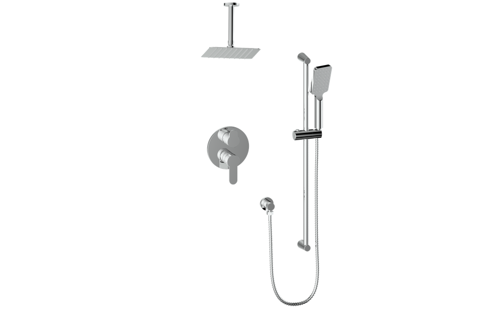 Vogt Lusten Trim for 2-Way Pressure Balance Shower Kit with 6" Ceiling Arm in Polished Chrome - TM.LN.210.216