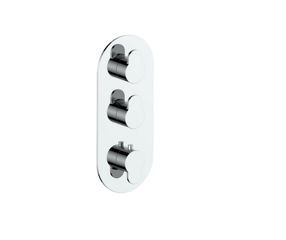 Vogt Lusten Trim for 3/4" High-Flow Thermostatic Valve with 2 Volume Controls in Polished Chrome - TM.LN.250