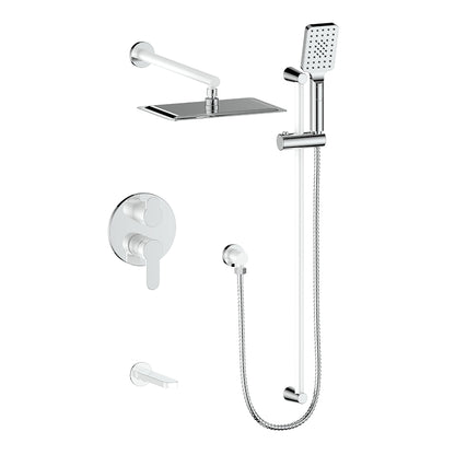 Vogt Lusten Trim for 3-Way Pressure Balance Shower Kit in Chrome/Glossy White - TM.LN.310.310