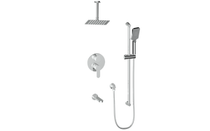 Vogt Lusten Trim for 3-Way Pressure Balance Shower Kit with 6" Ceiling Arm in Polished Chrome - TM.LN.310.316