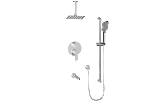 Vogt Lusten Trim for 3-Way Pressure Balance Shower Kit with 6" Ceiling Arm in Polished Chrome - TM.LN.310.316