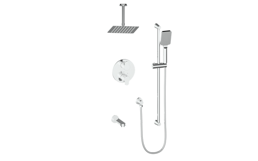 Vogt Lusten Trim for 3-Way Thermostatic Shower Kit with 6" Ceiling Arm in Polished Chrome - TM.LN.320.316