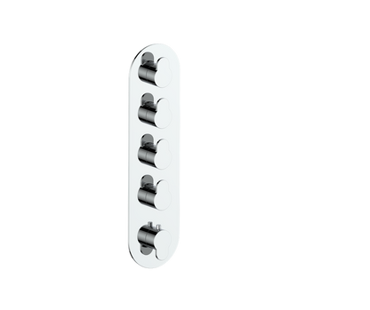 Vogt Lusten Trim for 3/4" High-Flow Thermostatic Valve with 4 Volume Controls in Polished Chrome - TM.LN.450