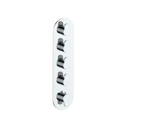 Vogt Lusten Trim for 3/4" High-Flow Thermostatic Valve with 4 Volume Controls in Polished Chrome - TM.LN.450