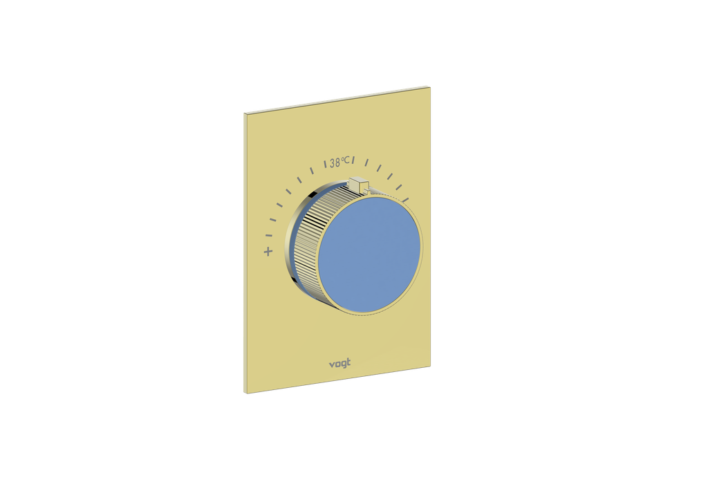 Brushed Gold / Azure Blue