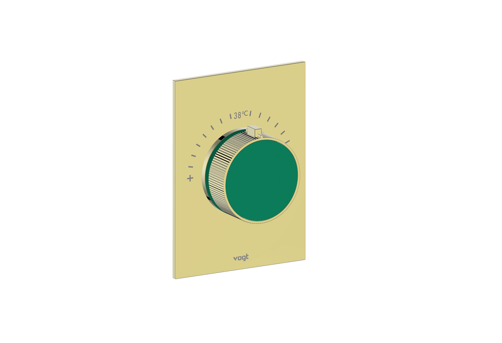 Brushed Gold / Emerald Green