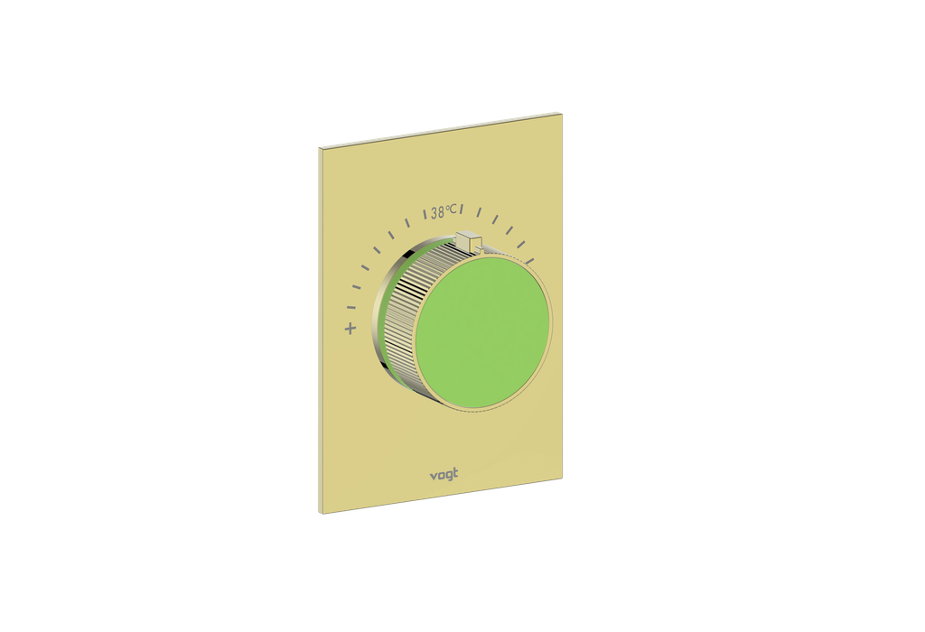 Brushed Gold / Lime Green
