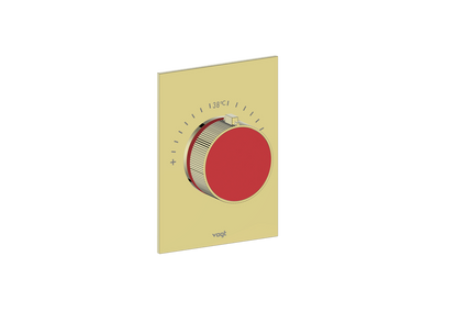 Brushed Gold / Tango Red