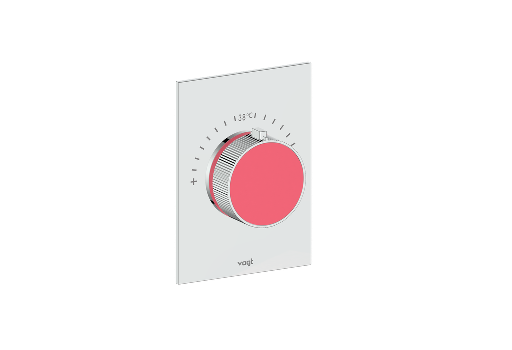 Polished Chrome / Fresh Raspberry