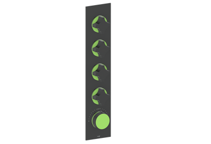 Crescent / Lime Green
