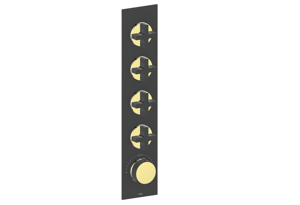 Cross / Brushed Gold