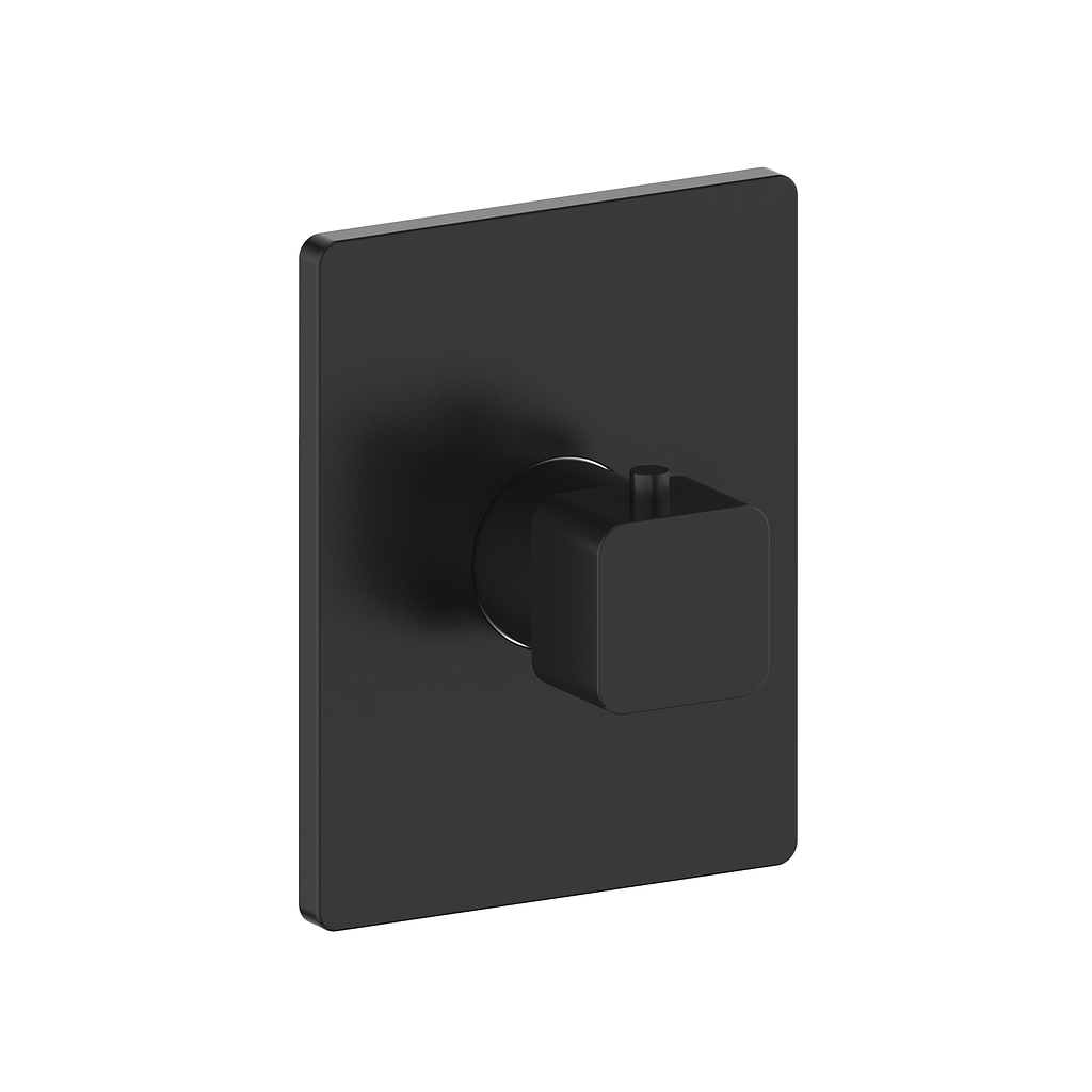 Vogt Niveau Trim for 3/4" Thermostatic Valve in Matte Black - TM.NU.140