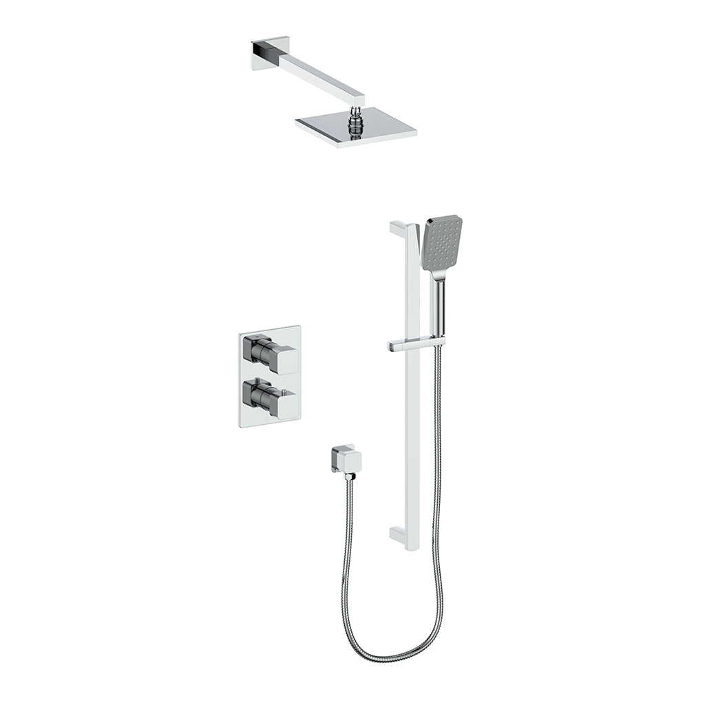 Vogt Niveau Trim for 2-Way Thermostatic Shower System in Polished Chrome - TM.NU.220.210.CC