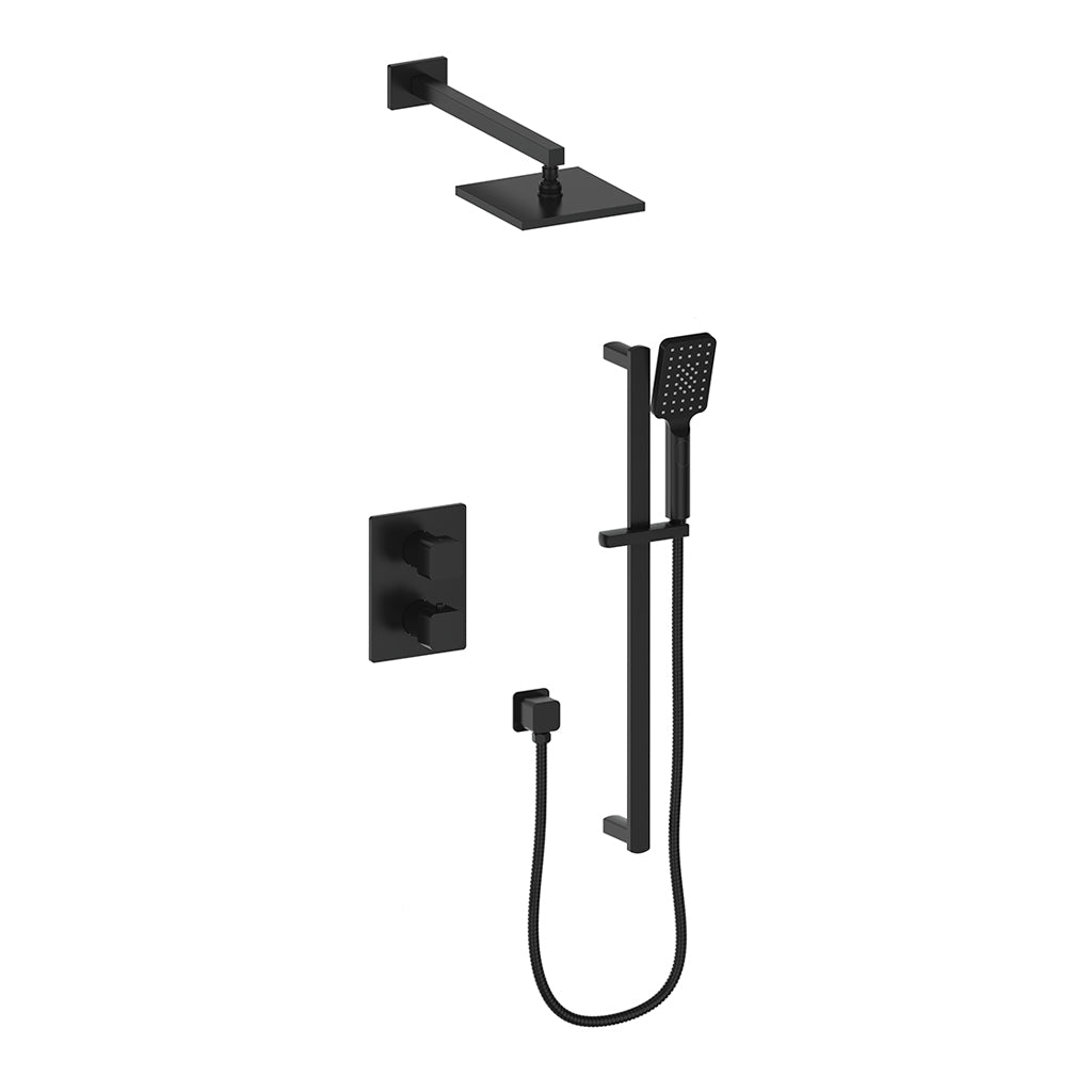 Vogt Niveau Trim for 2-Way Thermostatic Shower System in Matte Black - TM.NU.220.210.MB