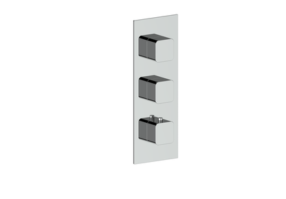 Vogt Niveau Trim for 3/4" High-Flow Thermostatic Valve with 2 Volume Controls in Polished Chrome - TM.NU.250