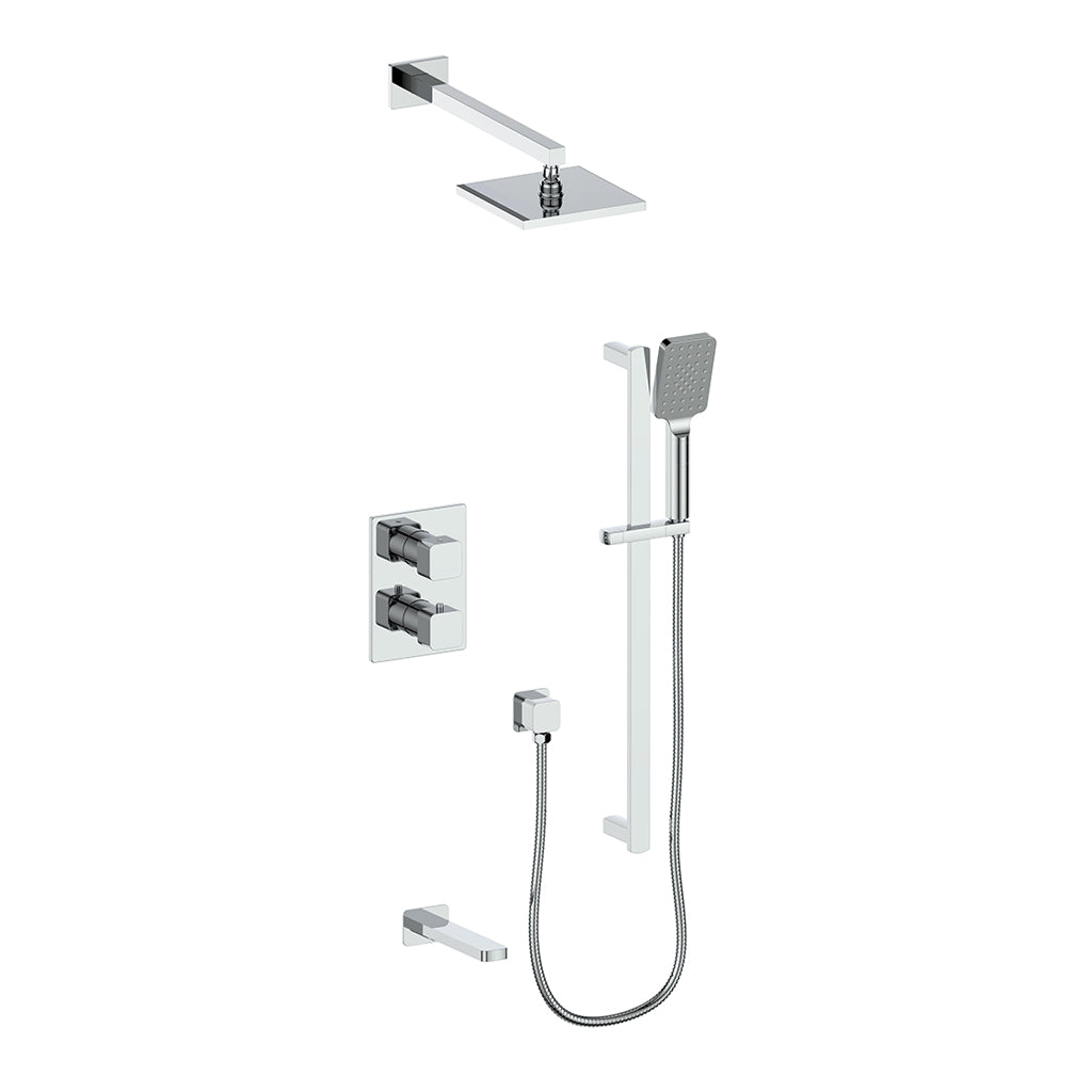 Vogt Niveau Trim for 3-Way Thermostatic Shower System in Polished Chrome - TM.NU.320.310.CC