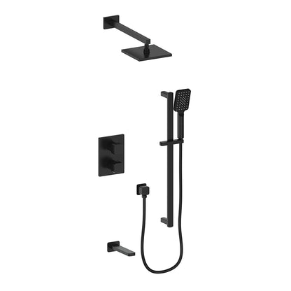 Vogt Niveau Trim for 3-Way Thermostatic Shower System in Matte Black - TM.NU.320.310.MB
