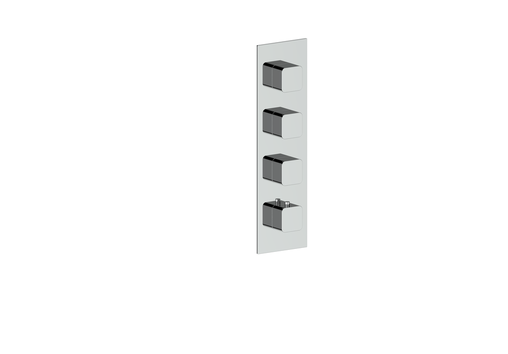 Vogt Niveau Trim for 3/4" High-Flow Thermostatic Valve with 3 Volume Controls in Polished Chrome - TM.NU.350