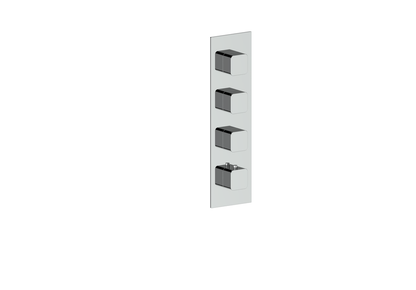 Vogt Niveau Trim for 3/4" High-Flow Thermostatic Valve with 3 Volume Controls in Polished Chrome - TM.NU.350