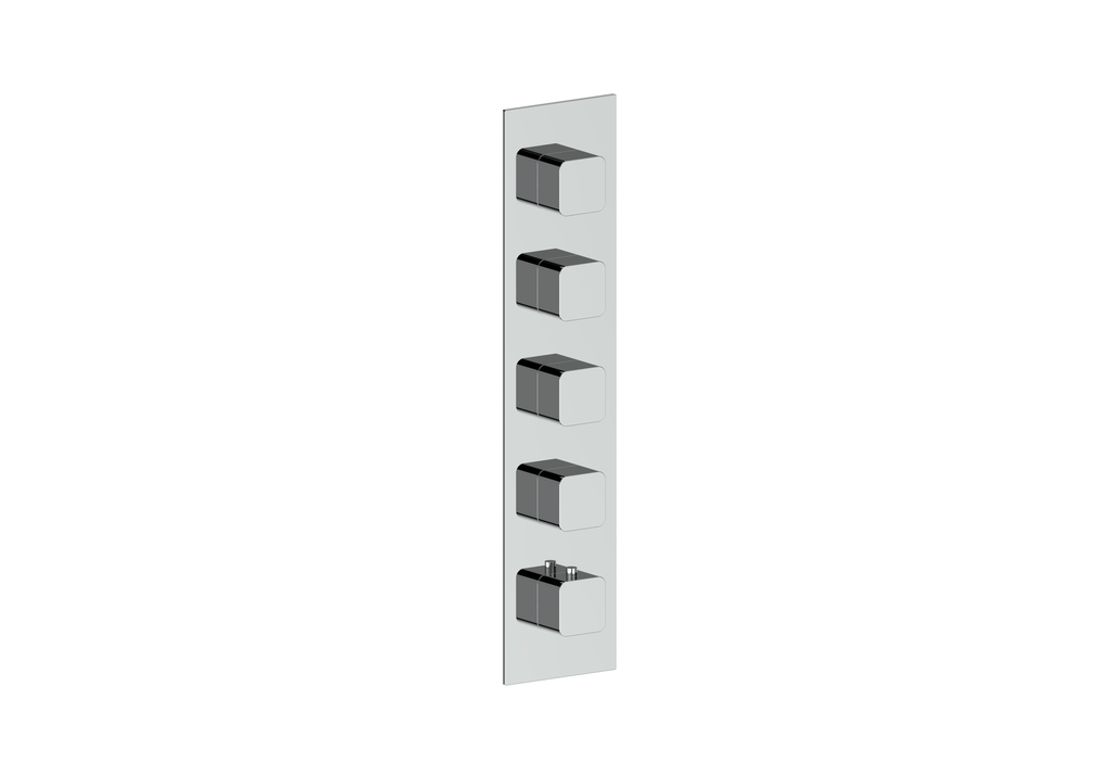 Vogt Niveau Trim for 3/4" High-Flow Thermostatic Valve with 4 Volume Controls in Polished Chrome - TM.NU.450