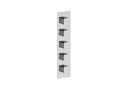 Vogt Niveau Trim for 3/4" High-Flow Thermostatic Valve with 4 Volume Controls in Polished Chrome - TM.NU.450